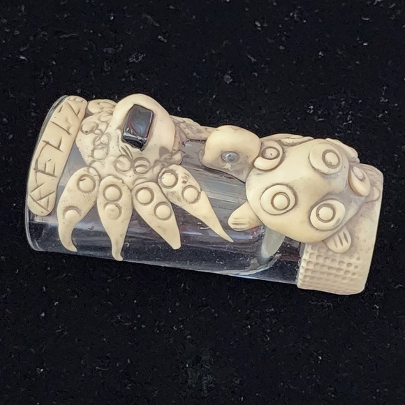 Belize Sea Turtle Octopus polymer clay 3D Souvenir Novelty shot glass AMIE - Picture 5 of 7